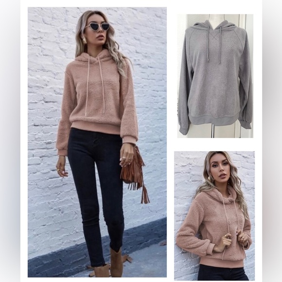 SO Clothing Perfectly Soft Sherpa Gray Hoodie - Picture 3 of 12